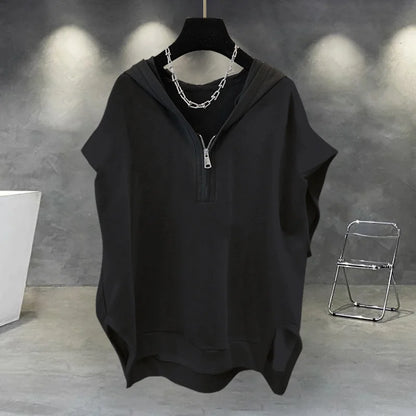 Techwear inspired Y2K tee – sadcore oversized print street fit