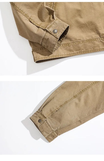 american vintage washed mountain outdoor high street detroit jacket men japan korea fashion loose casual cargo jacket coat unique cargo style 873