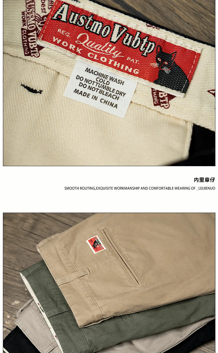 men business casual fashion pure cotton commute pants japanese streetwear amikaji fashion straight cargo pant trouser unique cargo style 1913
