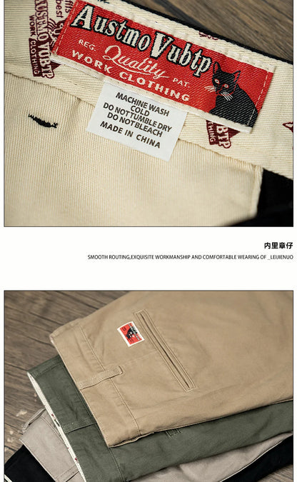 men business casual fashion pure cotton commute pants japanese streetwear amikaji fashion straight cargo pant trouser unique cargo style 1913