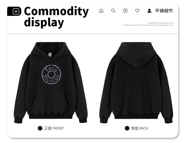 Fleece cotton blend hoodie Street King Limited