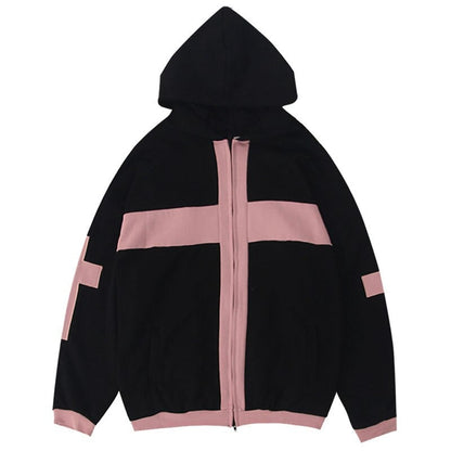 "Criss Cross" Unisex Men Women Streetwear Graphic Hoodie Daulet Apparel