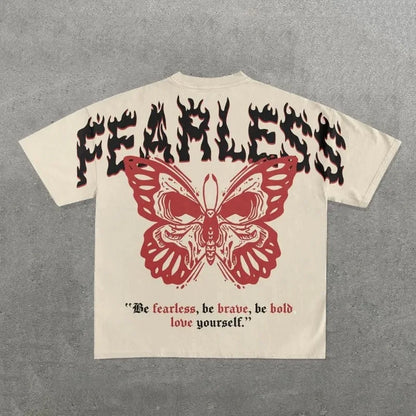 European and American fashion trend cartoon print oversized T-shirt men's Y2K street Harajuku loose short-sleeved T-shirt Street King Limited