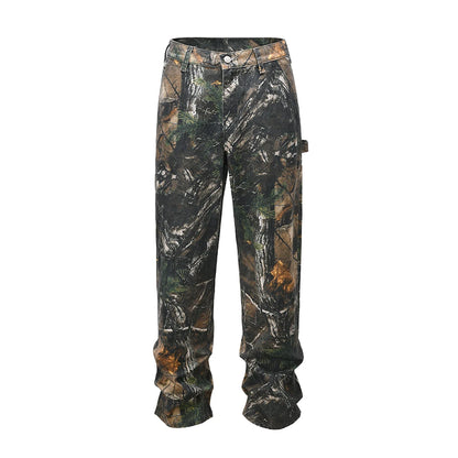 y2k streetwear vintage pantalones hombre trees camouflage jeans cargos for men patchwork straight baggy casual denim trousers 1 military streetwear pants