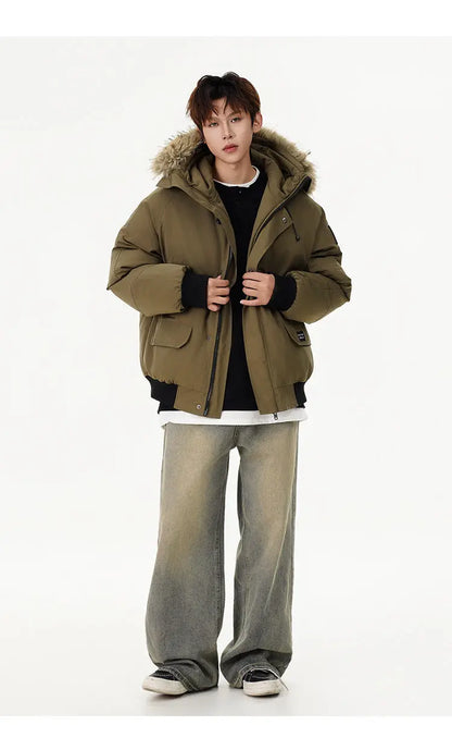 men winter streetwear loose casual fashion cotton padded hooded parkas bomber jacket women oversize thicken coat outerwear unique default style 978