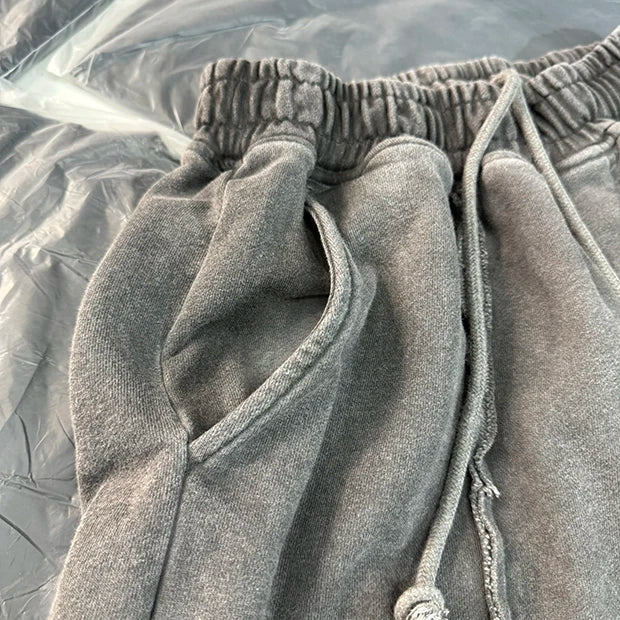 New 2024 Novelty High THUG CLUB Old Washed Rhine Stone Heavy Skateboard Street Cotton Casual Shorts Kanye Hip-hop Parkour #U46 Street King Limited