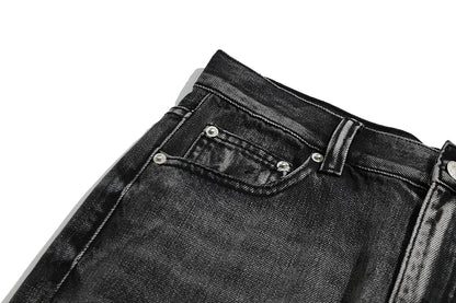 Harajuku Washed Vintage Straight Wide Leg Denim Pants Men and Women High Street Baggy Casual Flare Jeans Pants  Y2K Oversized Street King Limited