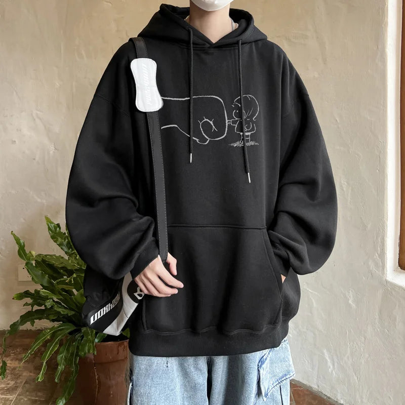 Animecore Statement Graphic Hoodie Layering Essential
