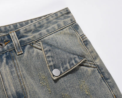 hip hip streetwear denim straight pants mens harajuku retro washed cotton casual zipper joggers jeans trousers pants jean men unique joggers style 1100