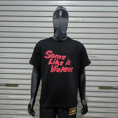 2024ss New IH NOM UH NIT T-shirt Masked Gold Necklace Printing Men Woman Good Quality Chaopai Top Tees Street King Limited