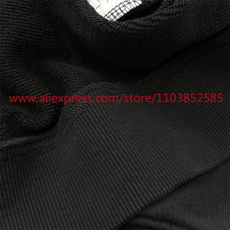 Autumn and Winter New Vintage Men's Hoodie Long Sleeve Hoodie American Heavy Weight Oversize High Street Jaws Cartoon Print Tops Street King Limited
