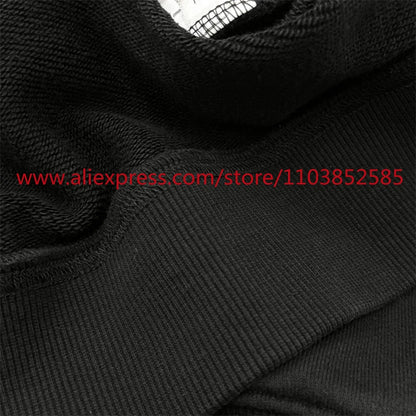 Autumn and Winter New Vintage Men's Hoodie Long Sleeve Hoodie American Heavy Weight Oversize High Street Jaws Cartoon Print Tops Street King Limited
