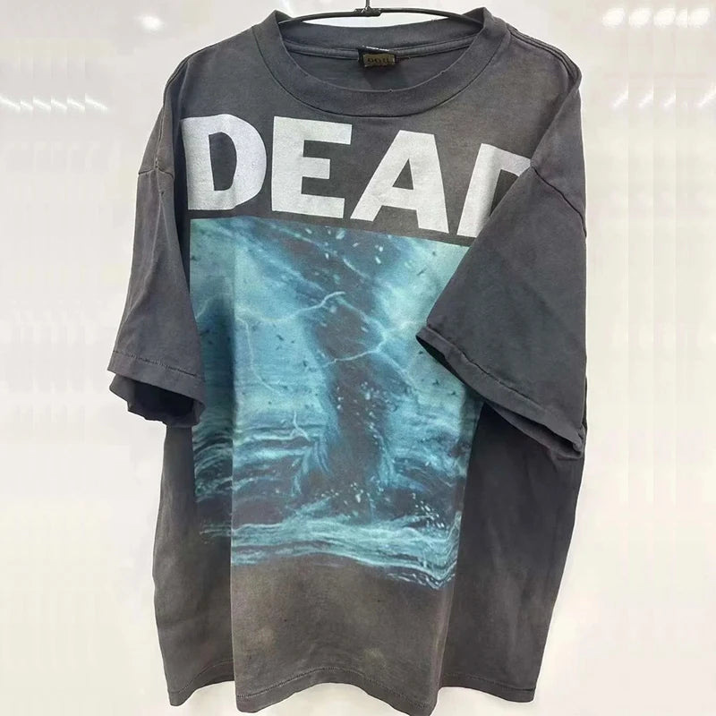 SAINT Short Sleeve Top Tees Men Woman Best Quality Space Exploration Cartoon Photo O-Neck Versatile T Shirt Street King Limited