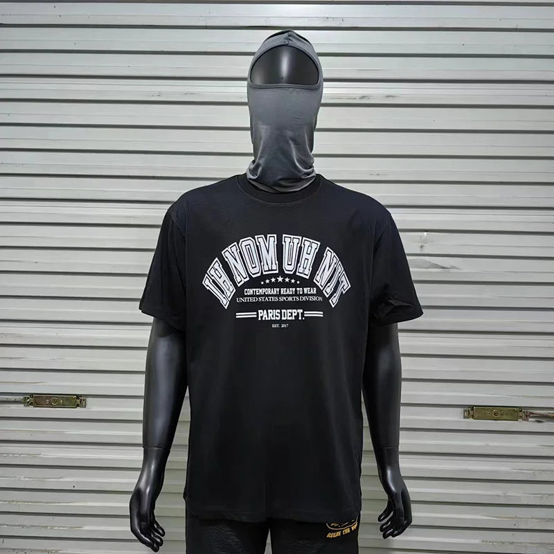 Black White IH NOM UH NIT Short Sleeve Tops Tee Men Woman Best Quality Simplicity Cotton Loose Versatile T Shirts Street King Limited