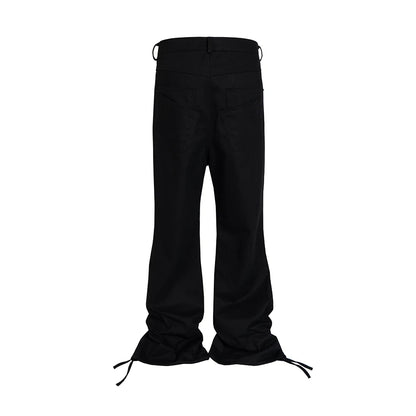 streetwear solid color pockets baggy cargo pants mens straight loose casual boot cut ropa hombre oversized flare trousers utility cargo pants