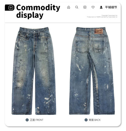 Graffiti splash ink paint baggy jeans Street King Limited