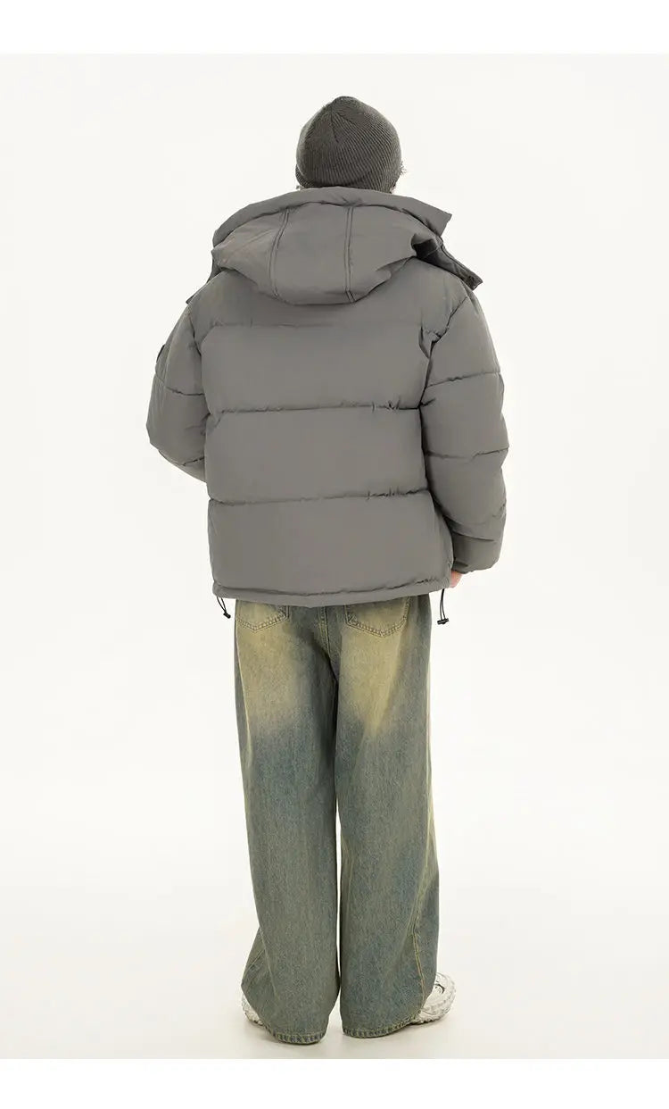 men women winter fashion loose casual cotton padded hooded parkas jacket campus boy gril thicken warm snow coat outerwear unique default style 1077