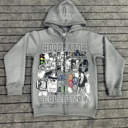 Streetwear brand trend Gothic letter print oversized hoodie women's fashion Harajuku loose and versatile hoodie men's top Street King Limited