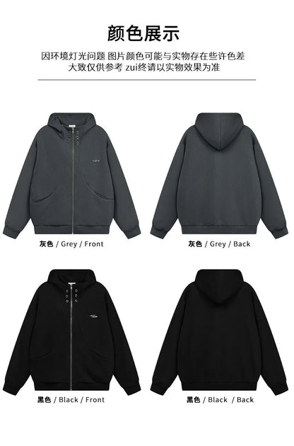 high street men structure line high collar hoodie jacket autumn winter rascal handsome versatile casual zipper coat unisex unique default style 5733
