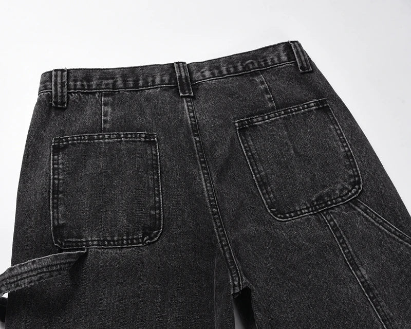 patchwork graffiti black straight denim pants mens vintage patches stitching ink splashed jeans y2k logging cargo pants for male unique cargo style 456