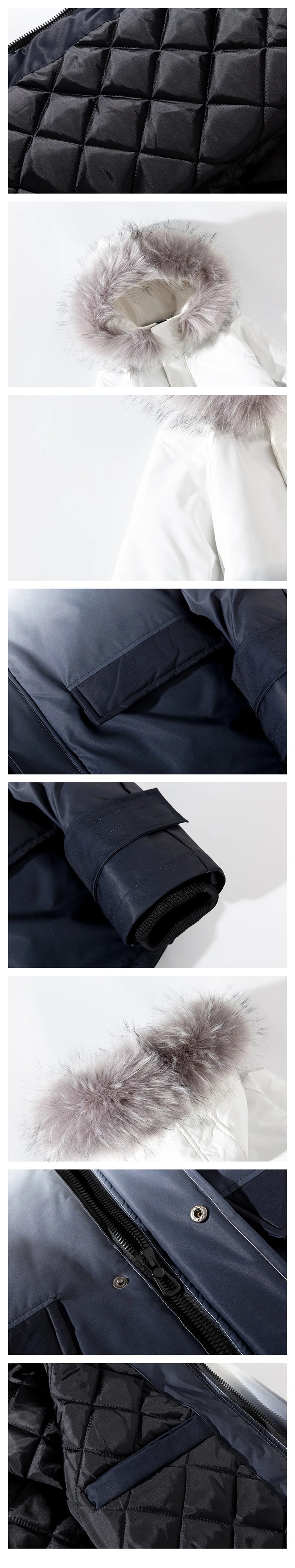 rainbowtouches winter warm gradient parkas men women streetwear thick jackets coat fashion harajuku hoody fur collar coats unique default style 4389