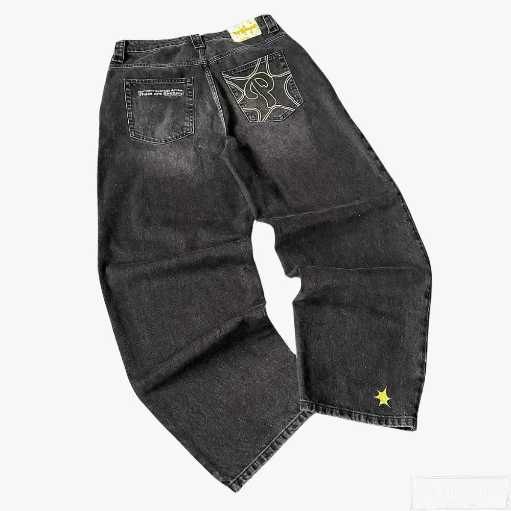 harajuku new protect jeans streetwear independent store drop shipping cargo sweatpants y2k women pants embroidery baggy jeans relaxed fit joggers