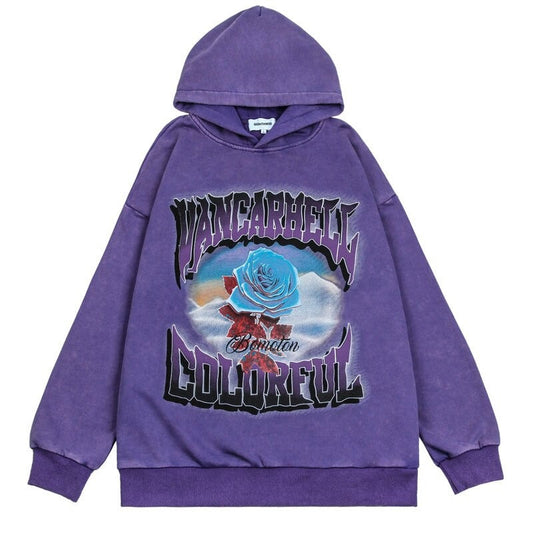 "Colourful World" Unisex Men Women Streetwear Graphic Hoodie Daulet Apparel