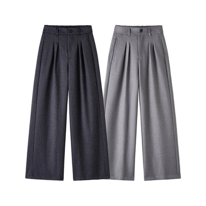 men loose casual korean streetwear fashion vintage straight wide leg suit pants trousers cityboy baggy pants urban fashion pants