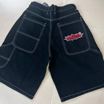 Shorts skateboarding trend mens and womens universal jeans cropped pants joggers skinny men hip hop  harajuku cargo pants Street King Limited