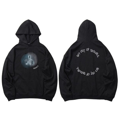 "Caught In The Mist" Unisex Men Women Streetwear Graphic Hoodie Daulet Apparel