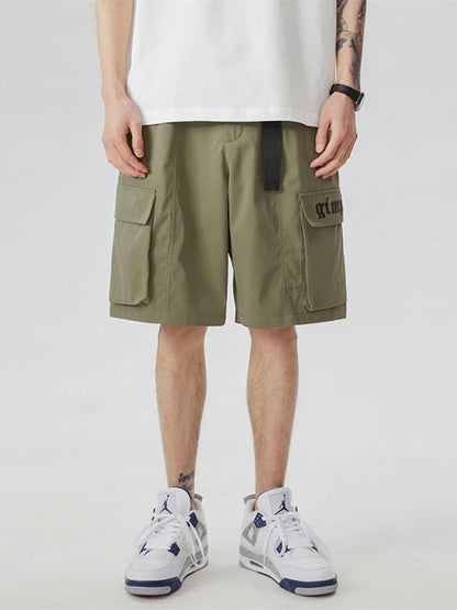 summer new american retro cargo shorts for men casual multi pocket baggy y2k shorts streetwear hip hop embroidery short cargo unique cargo style 305