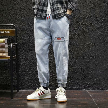 "Highlife" Streetwear Hip Hop Unisex Faded Denim Pants Daulet Apparel