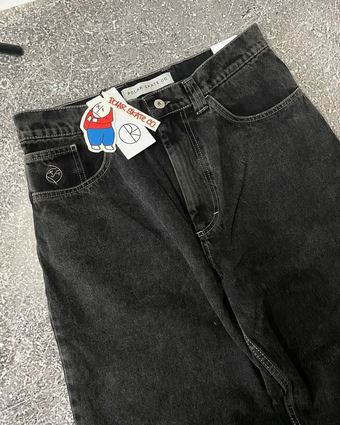 retro hip hop streetwear big boy jeans y2k embroidery pattern black baggy jeans pants men women fashion pants clothing vintage washed jeans