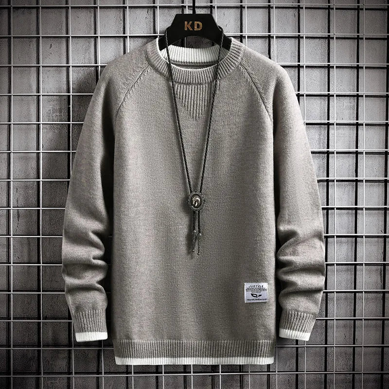 Brand Clothing Men Winter High Quality Knitted Sweaters/Male Slim Fit Solid Color Round Neck Pullover Man Casual Sweaters 3XL Street King Limited