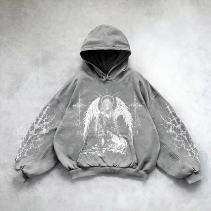Harajuku hoodie y2k tops oversized sweatshirt shining angel hoodies women goth new couples goth streetwear gothic clothes Street King Limited