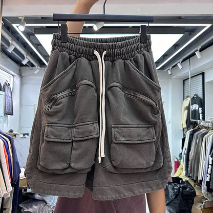Multi-pocket zipper tactical overalls feature heavyweight shorts Street King Limited