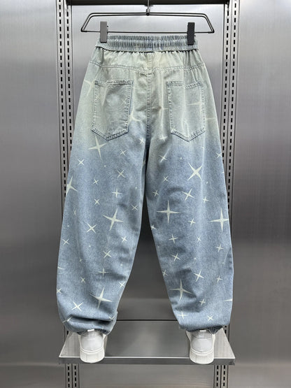 y2k Men Baggy Pants Drawstring Hip Hop  Baggy Harem Japanese korean Streetwear Harajuku Casual Hip Hop Jeans Men Trousers Street King Limited