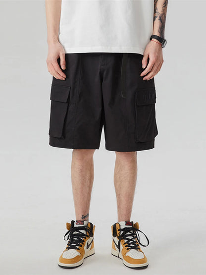 summer new american retro cargo shorts for men casual multi pocket baggy y2k shorts streetwear hip hop embroidery short cargo unique cargo style 303