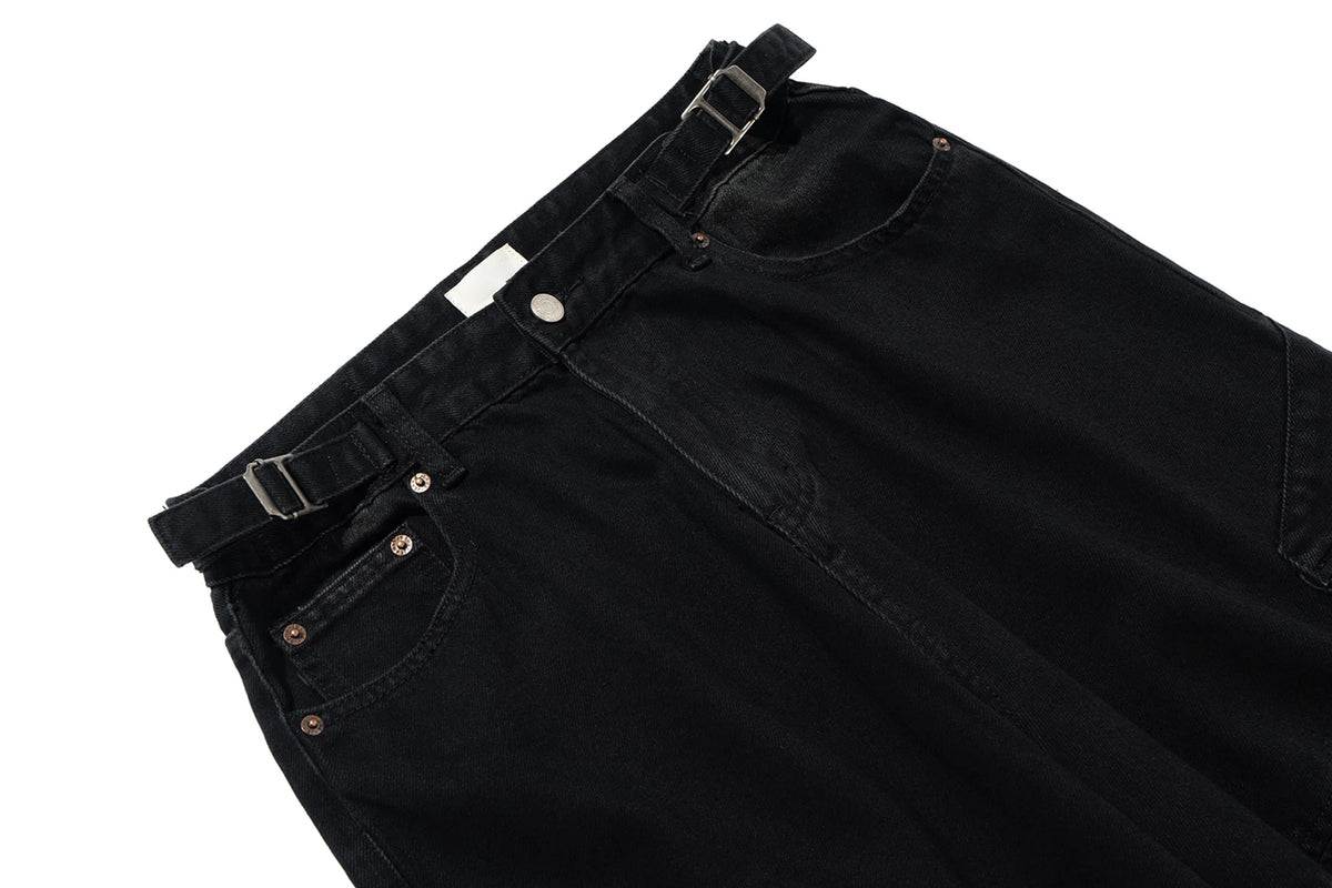 high street multi pocket washed black cargo pants for men wide leg baggy casual jeans oversized baggy denim trousers 2 unique cargo style 1122