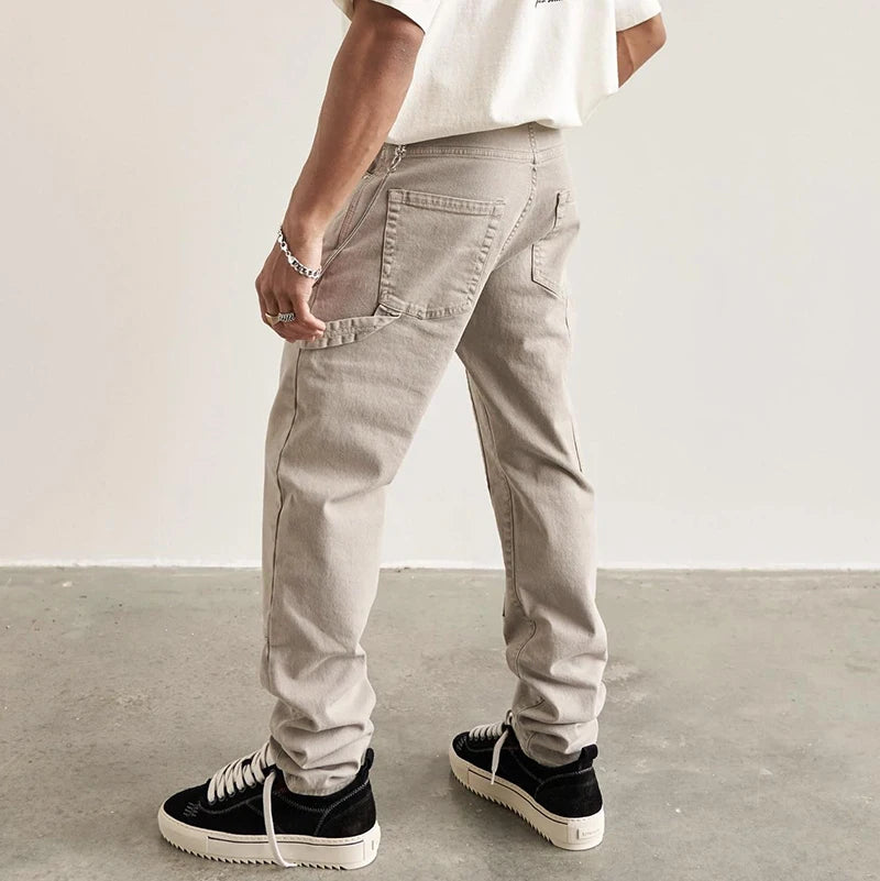 Harajuku Solid Color Pockets Sashes Vibe Style Mens Cargos High Street Casual Straight Oversized Baggy Trousers Loose Overalls Street King Limited
