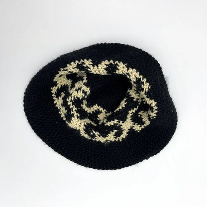New 2023 Fashion Cute Bakar bone KNIT Hand woven jacquard Bucket Hat Basin Cap Fisherman One Size Warm Cotton High #19 Street King Limited