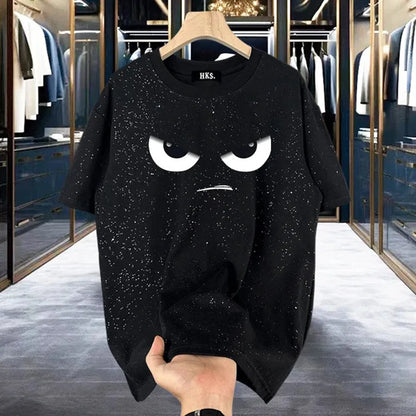 Mens T-Shirt Shining Starry Sky Casual Interesting Printed T-Shirt Autumn Street Trend Campus Short Sleeve Top Men'S Clothing Street King Limited