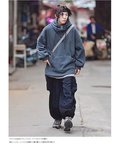 Men Women Winter Fleece Hoodies Korean Style Half Zipper Harajuku Hip Hop Hooded Sweatshirt Street Oversized Couple Pullovers Street King Limited