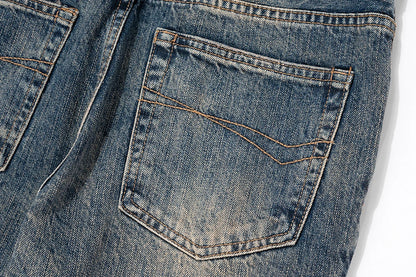 boot cut distressed micro rugged mud dyed jeans unisex straight y2k pantalones hombre casual washed denim pants oversized unique jeans style 1739