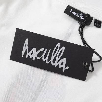New HACULLA T-shirt Men Woman Chaopai Graffiti Street Art Printing Summer Loose Casual O-Neck Cotton Top Tees Street King Limited