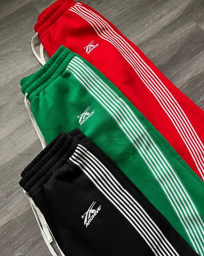 2024Colorful Street Hip-Hop SweatpantsY2KHarajuku Retro Wide Leg Pants Men American Oversized Fashion Loose and Versatile Casual Street King Limited