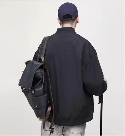 2024 spring american pilot jacket mens multi pocket trendy street loose bomber cardigan couple fashion zipper baseball coats unique default style 2793