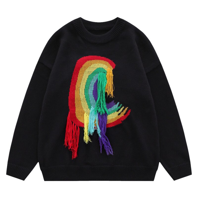 "Fallen Rainbow" Unisex Graphic Men Women Streetwear Sweater Daulet Apparel