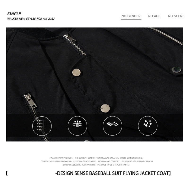 autumn mens zipper bomber jackets aesthetic vintage casual baseball uniform design hip hop street fashion techwear jacket man unique default style 1525