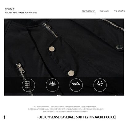 autumn mens zipper bomber jackets aesthetic vintage casual baseball uniform design hip hop street fashion techwear jacket man unique default style 1525